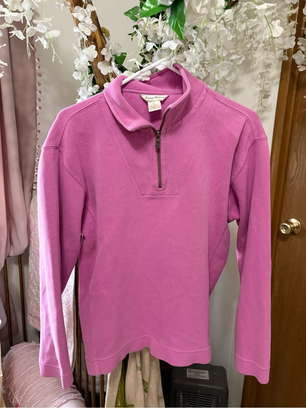 Tommy Bahama Magenta Quarter-Zip Pullover